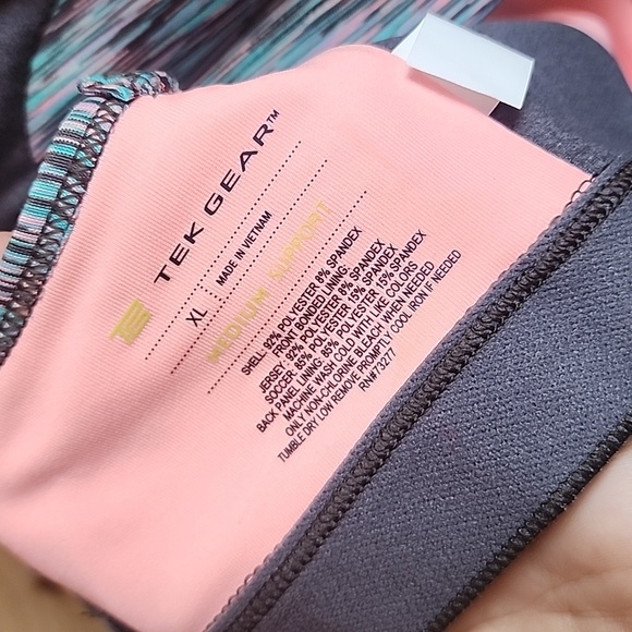 Tek Gear Sports Bra Women's Size XL Medium Support NWT - Picture 5 of 6